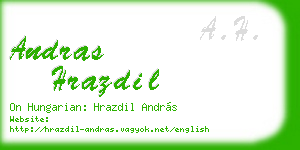 andras hrazdil business card