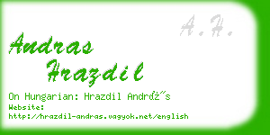 andras hrazdil business card